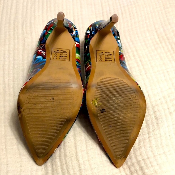 Shoe Republic LA Patent Graffiti Stilettos - Picture 5 of 15